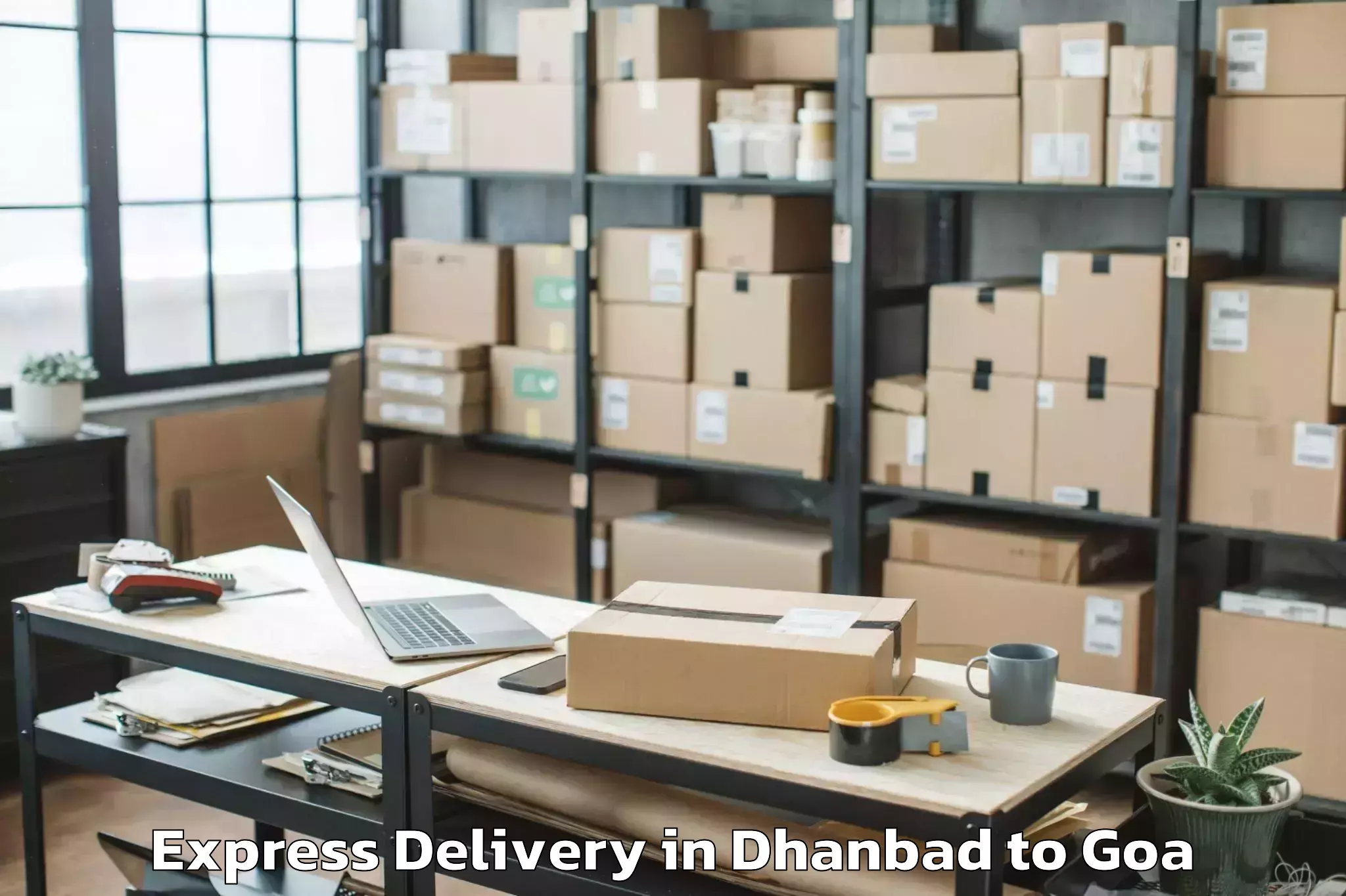 Book Dhanbad to Quepem Express Delivery Online